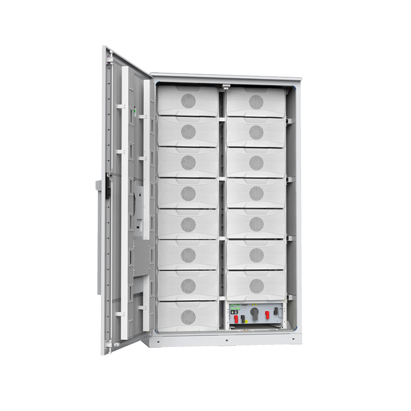 The whole ESS Cabinet consists of five 215kWh battery cabinets plus one 500kW PCS cabinet. The whole system contains several subsystems, namely energy