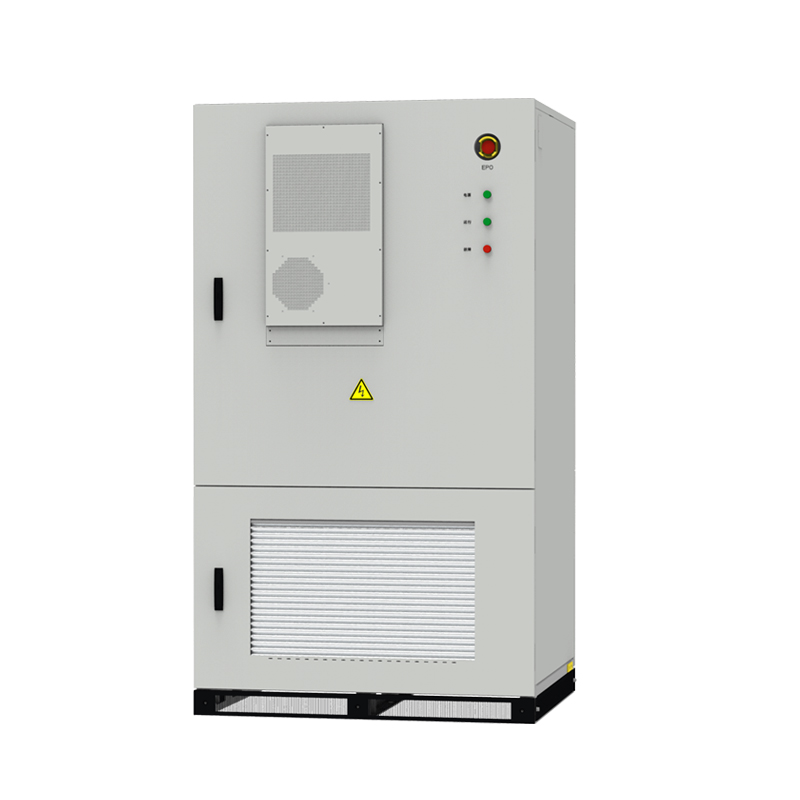 This 100kWh outdoor ESS cabinet integrates power module, battery pack, built-in BMS, PCS, HVAC, fire suppresion, dynamic environment monitoring and en