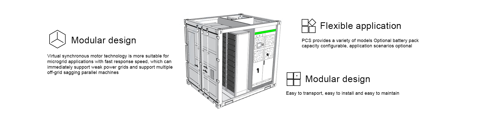 This bess cabinet adopt 1C 150Ah LFP cell, device parameters within 500kw/537kwh, air cooling thermal management system, 5*100kw of sinexcel pcs, 3lev