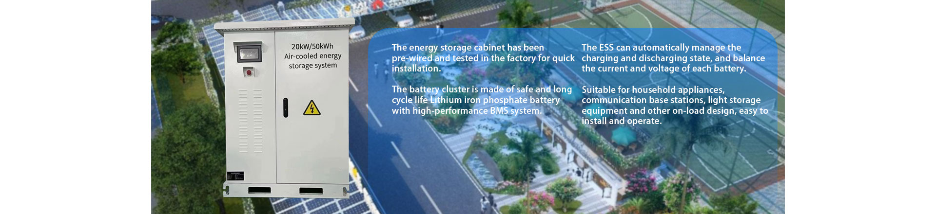 This Sinostorage 50kWh air cooling residential energy storage system consists of a set of integrated electrical energy storage inverter, lithium iron 